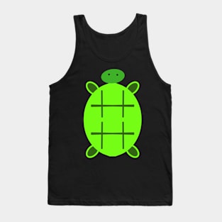 Bold and Bright Green Turtle Tank Top